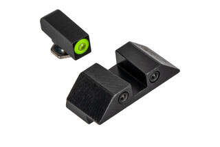 Night Fission Glow Dome Glock Night Sight Set features a square notch rear and yellow luminescent front